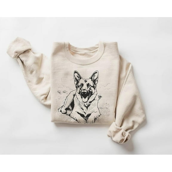 German Shepherd Crewneck Sweatshirt, Dog Lover, Retro Animal Sweater, Pet Dog Graphic Pullover504 Tshirt All Size S-5XL