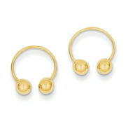 14k Madi K Open Hoop Beaded Earrings SE473