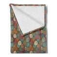 thumbnail image 2 of Autumn Soft Flannel Fleece Throw Blanket, Colorful Round Leaves Artwork Seasonal Repetition Creative Nature Composition, Cozy Plush for Indoor and Outdoor Use, 50" x 60", Multicolor, by Ambesonne, 2 of 5