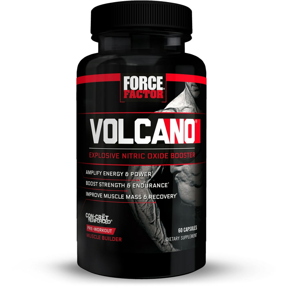 Force Factor VolcaNO Pre Workout + Nitric Oxide Booster, 60 Ct