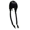 thumbnail image 1 of GlamEssence Perruque Perruque Noire Double Queue de Cheval Perruque Perruque Perruque avec Franges pour Adultes Ados Femmes Filles Longue Perruque avec Franges, 1 of 6