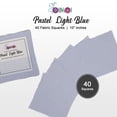thumbnail image 6 of Soimoi 40 Pcs 10 x 10 inches Solid Quilting Fabric Bundles Precut, DIY Cotton Fabric Squares, Solid Layer Cakes Patchwork Materials for Crafts, Charm Squares for Quilts, Sewing - Pastel Light Blue, 6 of 7