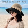 thumbnail image 5 of Women’s Wide Brim Straw Sun Hat, Floppy Beach Hat for Summer Travel, Vacation, Pool and Outdoor Wear, Black, TIKA, 5 of 7