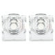 thumbnail image 3 of 2 piezas Pandillas de cajón de cristal cuadrado de 2 piezas Pandillas de tocador cuadrado de cristal manijas del gabinete, 3 of 5