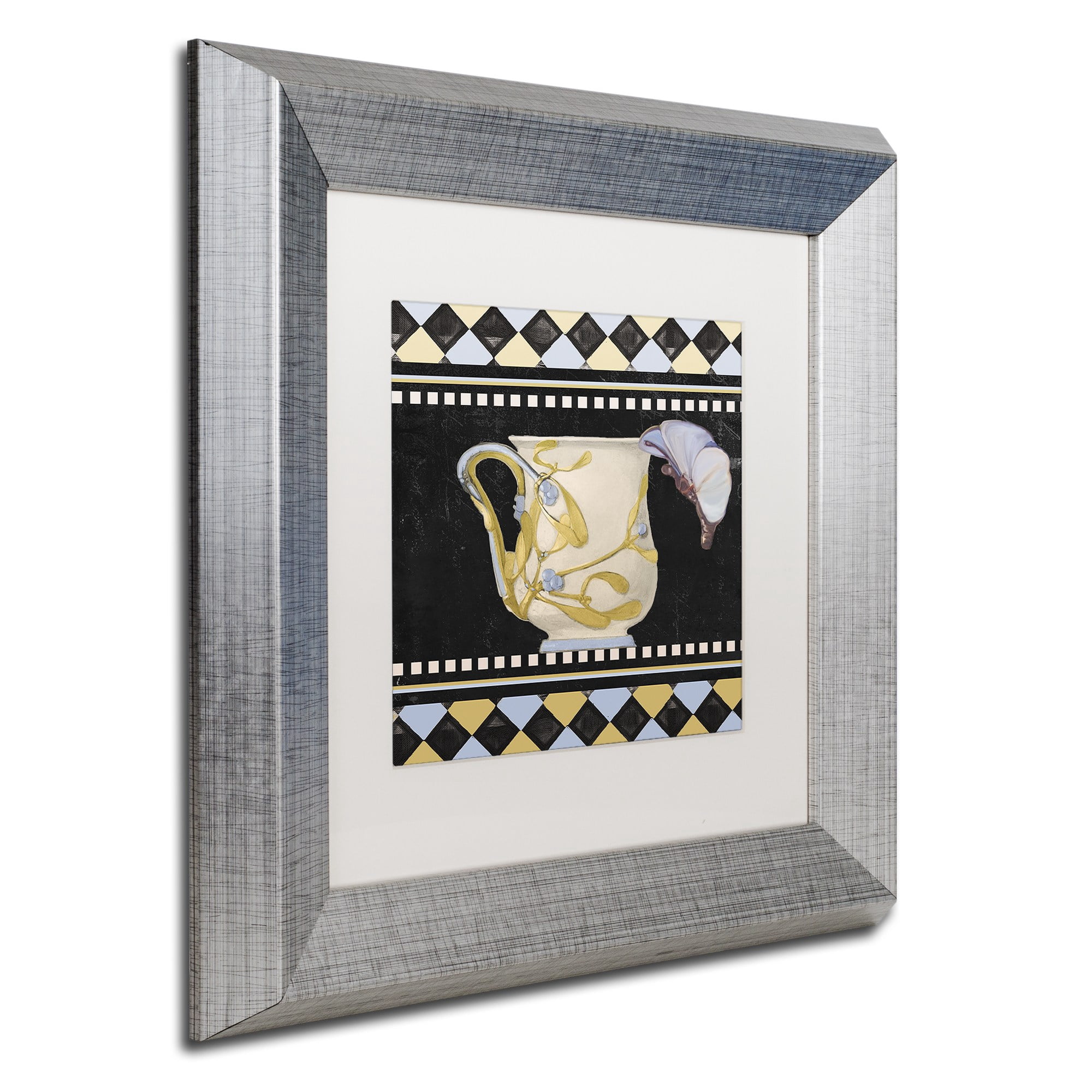 Trademark Fine Art "Bistro Nouveau I" Canvas Art by Color Bakery White Matte, Silver Frame