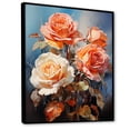 thumbnail image 2 of Designart "Warm Toned Rose Allure I" Roses Floater Framed Canvas Prints, 2 of 5