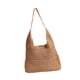 thumbnail image 5 of Bolso de playa tejido para mujer, bolso de hombro, elegante bolso de mano para viajes, verano y exteriores. Café ligero, 5 of 9