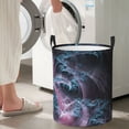thumbnail image 4 of DouZhe Waterproof Collapsible Large Laundry Baskets, Fantasy Fractal Spiral Prints Circular Hamper with Handles, 4 of 6