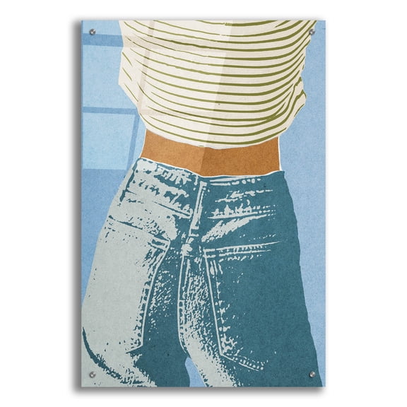 Epic Art 'Favorite Jeans 2' by Victoria Barnes Acrylic Glass Wall Art, 24" x 36"