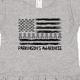 thumbnail image 4 of Inktastic Parkinson's Awareness Gray Ribbons and Flag Girls Toddler Dress, 4 of 5