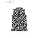 thumbnail image 5 of Winsleter - Camiseta sin mangas con letras de primavera y otoño, camisetas de una pieza de malla con cuello alto y media manga para mujer, camisetas sin mangas ajustadas para mujer, verano T31618X, 5 of 5