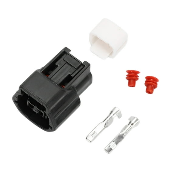 Conector de sensor de temperatura del agua del motor de 2 pines Unique Bargains, conector de terminal de cable hembra para Nissan, 1 juego