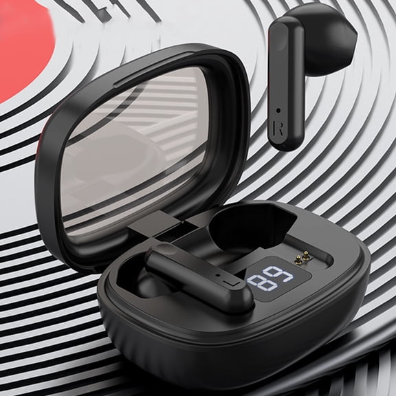 Latrodar Wireless Earbuds Bluetooth 5.3 In Ear Light-Weight Headphones Affordable&High-Quality t With Charging Case Black Home Decor