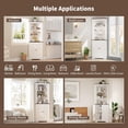 thumbnail image 6 of Farmhouse Corner Storage Cabinet with Door, Adjustable Shelf, Narrow Floor Organizer for Bathroom, Pantry, Living Room, Kitchen, 6 of 9