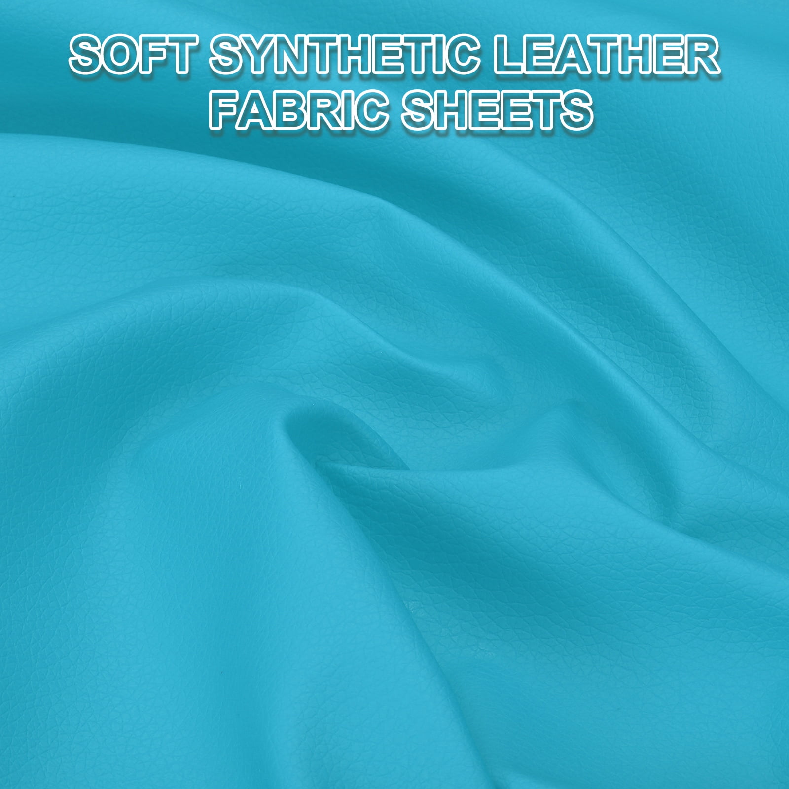 63x39.4in Faux Leather Sheets, Faux Leather Fabric Sheets Vinyl Fabric Synthetic Soft Waterproof for Replacement Upholstery Car, Sky Blue