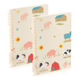 thumbnail image 2 of Haosy Pig Cow House Sun Notebooks 1-subject Journal 60 Sheets A5 College Ruled Paper Detachable Ring 8.3"x5.7", 2 of 8