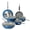 Blue, variant on Sur La Table Kitchen Essentials Gourmet Cuisine 10 Piece Titanium Ceramic Nonstick Interior Forged Aluminum Cookware Pots and Pans Set - Black & Grey Interior - Induction Compatible