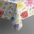 thumbnail image 5 of Pioneer Flower Floral Print Pattern Square Tablecloth, Waterproof Wipeable Spillproof Washable Table Cover for Home Kitchen Party Decor, 52"x52", 5 of 6