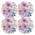 thumbnail image 2 of Ryvnso Flower Bouquet Round Plate Mats Dining Table Placemat Set of 6 for Holiday Decoration, 2 of 7