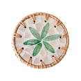 thumbnail image 4 of Posavasos de ratán hecho a mano, portavasos de té, tapete resistente al calor, protección de mesa bohemia Verde, 4 of 9