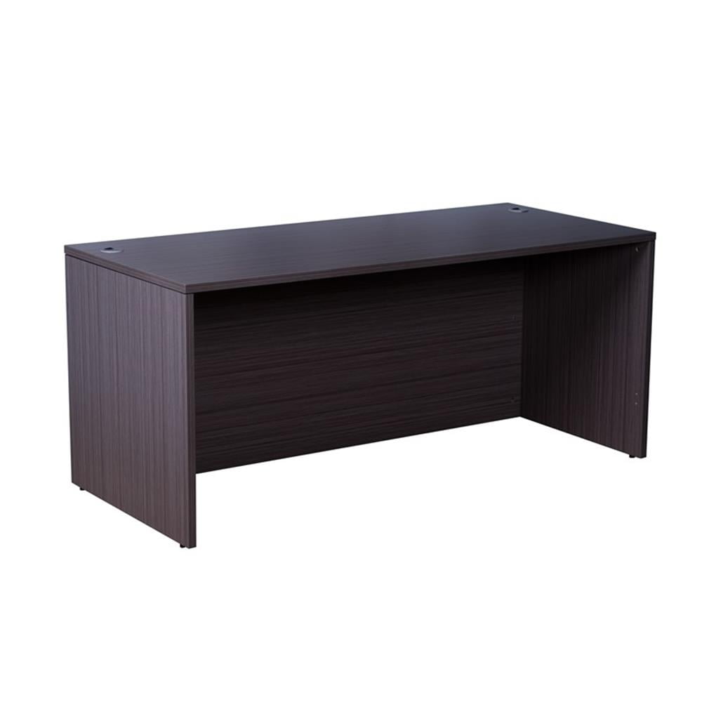 Boss Office Products 66 Inch Executive L-Shape Corner Desk with Box/Box/File Storage Pedestal, Mahogany