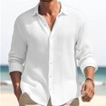 thumbnail image 1 of Mens Button Down Long Sleeve Plaid Check Shirts Casual Fit Formal Dress Tops Tee, 1 of 6