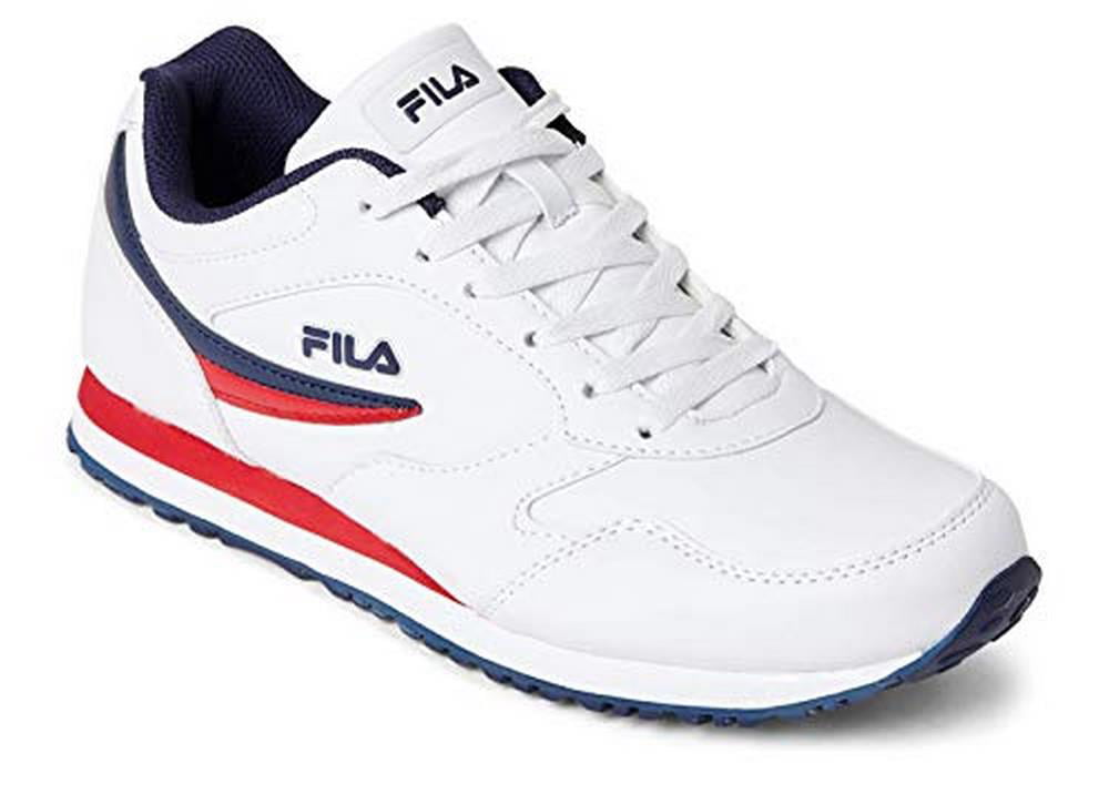 FILA - Fila Mens Classico 18 Sneaker, White/Navy/Red, 14 - Walmart.com ...