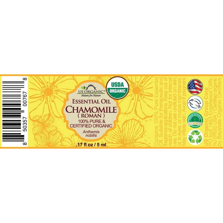 Amrita Chamomile, Roman Essential Oil ( Anthemis Nobilis) English - Farmed - Premium Therapeutic Quality Essential Oil - Size: 60ml