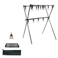 thumbnail image 1 of koolsoo Camping Storage Shelf Folding Storage Shelf Black Camping Metal Frame Heavy Duty Storage Rack Picnic Hanging Rack for Outdoor C, 1 of 9