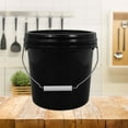 thumbnail image 3 of ELAYARD Heavy Duty Black Plastic Bucket with Leakproof Lid and Sturdy Handle for Household Storage and Utility Use, 3 of 6