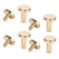 thumbnail image 1 of 10mm Brass Rivet 50 Sets Brass Binding Rivet and Slot Screw Kit Wide Purpose for Leather Repair and DIY Projects, 1 of 7