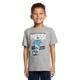 thumbnail image 1 of Camiseta Messi para niño, corte slim fit, manga corta, gris jaspeado, 1 of 4