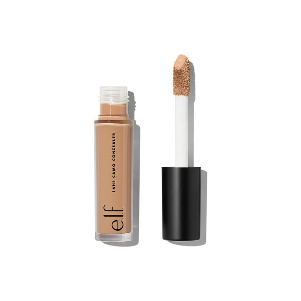 Corrector de camuflaje elf 16HR, cobertura completa y altamente pigmentado, acabado mate, nogal tostado, 0.203 onzas líquidas (6 ml)