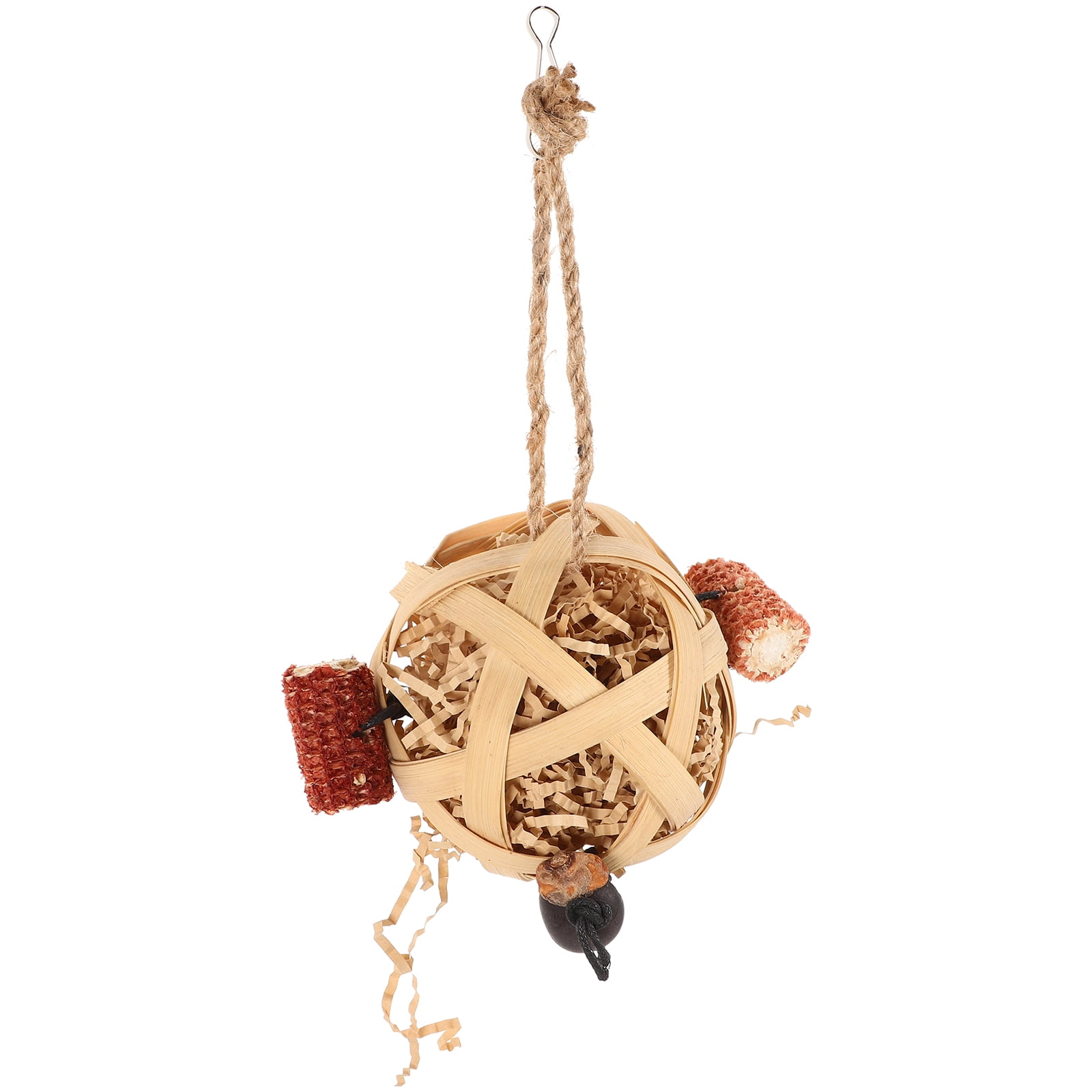 HOOWIFFY Birds Toys for Parakeets Bamboo Hanging Design 1Pack for Birds