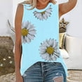 thumbnail image 3 of Frostluinai Savings Clearance 2023! Women Plus Size Tanks Tops Summer Sleeveless Casual Boho Shirts Sunflower Graphic Print Tunics O-neck Tee Camis, 3 of 4