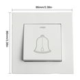 thumbnail image 4 of Panneau en Plastique ABS pour Maison, Sonnette de Porte, Bouton-Poussoir, Interrupteur de Sonnette, Blanc, Domestique, 220 V, Bouton de Réinitialisation Automatique, Interrupteurs de Sonnette, 4 of 8