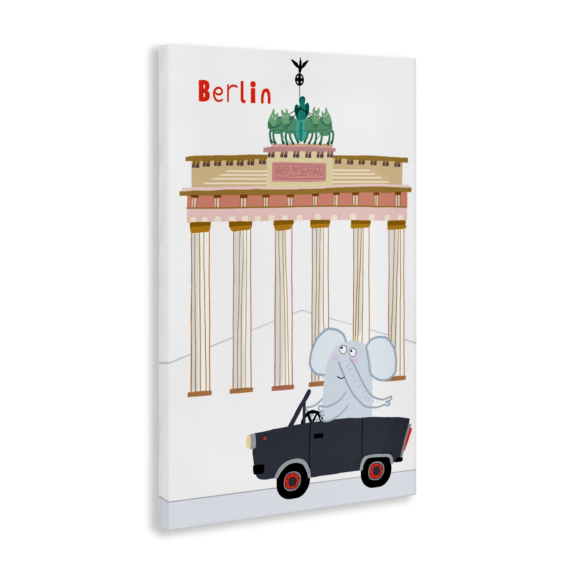 Elephant & Berlin Architecture Canvas Wall Art, design by Carla Daly