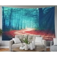thumbnail image 3 of Gojian Forest Tapestry Wall Hanging - Green Misty Pine Tree Nature Wall Art, Tapestries BoHo Decor for Living Room & Bedroom Spaces, 3 of 6