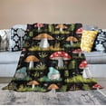 thumbnail image 2 of HENGT Mushroom Blanket Cute Leaf Plant Throw Blankets Decor Warm Cozy Bedding Sofa Couch Bed Stuff Living Room for Toddler Kids Boys Girls Women Gifts, 2 of 6
