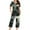 Black-A, variant on SwiftWear Halloween Pajamas Sets for Women Castle Pumpkin Bat Cute Spider Ghost Print Homewear Lounge Set Short Sleeve Henley Shirts Capris XXL