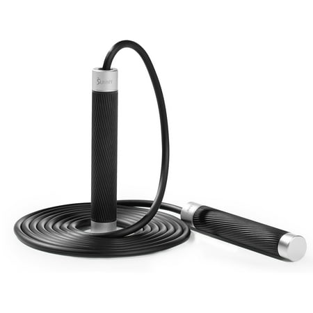 Sunny Health & Fitness Exercise Weighted Jump Rope Weighted w Adjustable Length – SF-JR03-BK