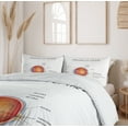 thumbnail image 6 of Ambesonne Eye Chart Duvet Cover Set, Anatomy of an Eye Wording, Queen, White Burnt Orange, 6 of 6