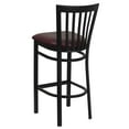 thumbnail image 5 of Flash Furniture 2 Pk. HERCULES Series Black School House Back Metal Restaurant Barstool - Burgundy Vinyl Seat, 5 of 8