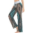 thumbnail image 3 of Women's Ethnic Boho Geometric Pajama Pants, Casual Pajama Bottoms Lounge Pants Wide Leg, 3 of 7