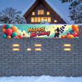 thumbnail image 7 of LUUFILx Birthday Banner Motorcycle Balloons Theme Celebration Backdrop Party Decoration Vibrant Happy Festive Occasions Colorful Display Event Background, 7 of 7