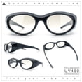 thumbnail image 2 of Oval Geometric Dimensional Diamond Cut Bevel Plastic Sport Sunglasses Dark Grey - Clear, 2 of 8