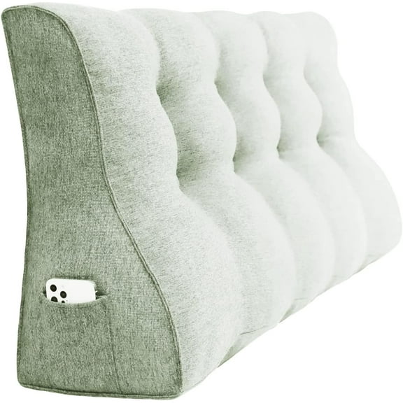 Daybed Pillows Reading Pillow Headboard Body Positionar Triangular Headboard Large Bolster Backrest Suitable for Sofa and Bed Gift for Mom White Full