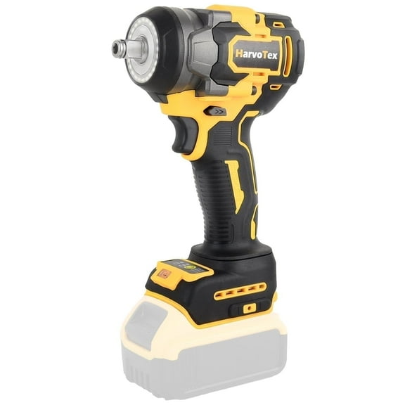 Cordless Impact Wrench Compatible With DeWalt 20V MAX Battery (No Battery) 1/2" Brushless High Torque Impact Gun 442.54 ft-lbs (600n.m) 3 Speed Modes