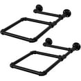 thumbnail image 4 of MyGift 2 Piece Wall Mounted Industrial Pipe Ball Storage Racks, Black, 4 of 8