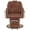Brown, variant on BarberPub Reclining Barber Chair, Two Sides Levers Salon Chair, Faux Leather